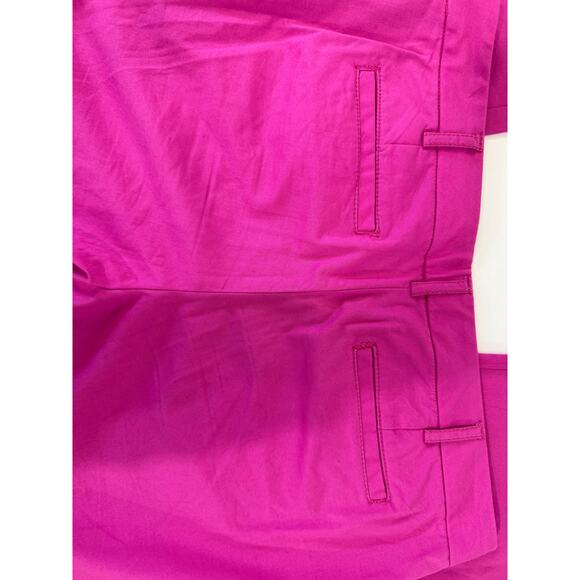 Michael Kors Fuchsia Ankle Pants – Gold Zip Detail, Stretch Cotton, Size 6 - Picture 6 of 7